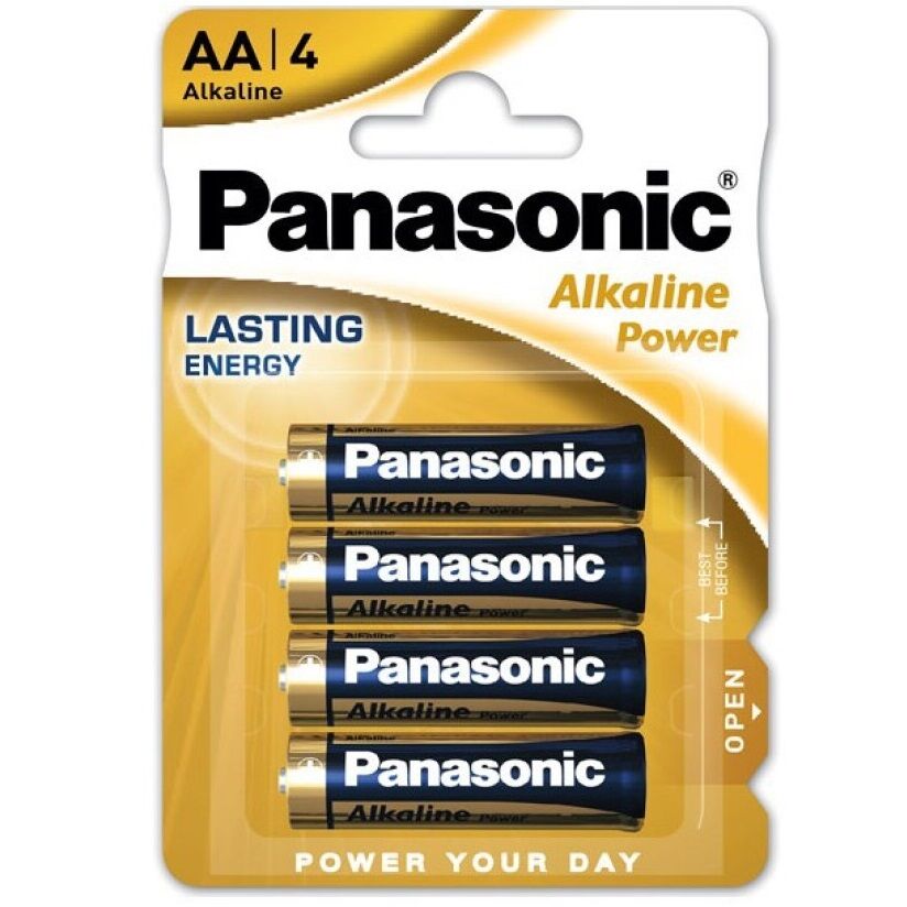 Panasonic AA alkalické baterie LR6 bronzové, 4 ks