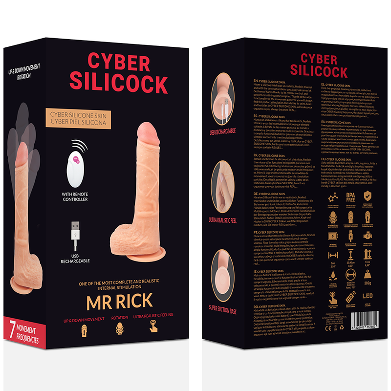 Realistický vibrátor Mr Rick 20,9 cm s dálkovým ovládáním