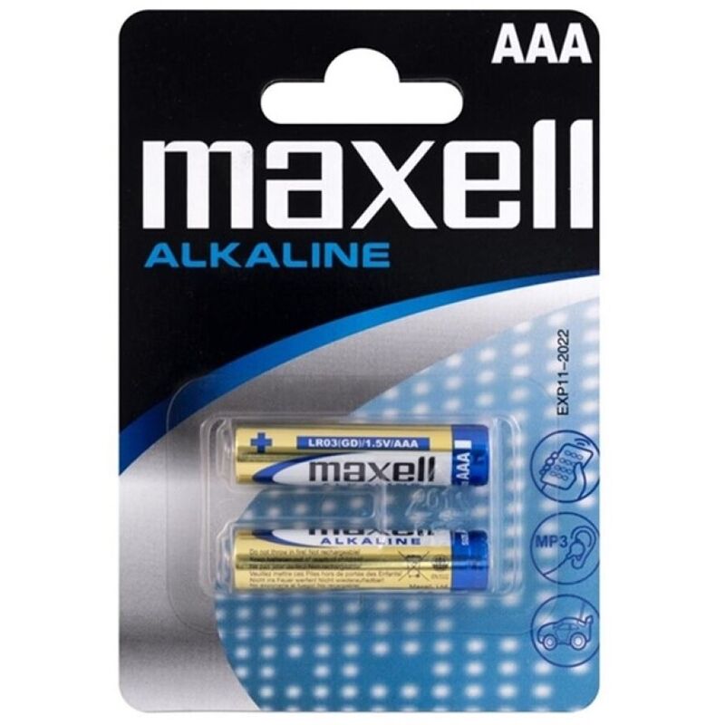 Alkalické baterie AAA MAXELL LR03 2ks v blistru