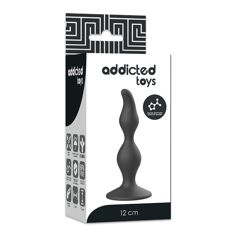 Anální kolík ADDICTED TOYS 12 cm černý